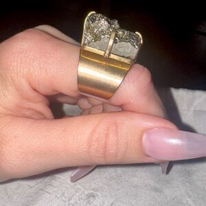 Pyrite Crystal Ring